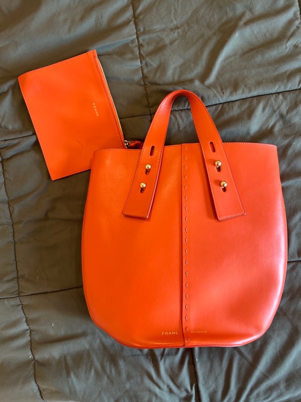 Frame Denim Orange Shoulder Bag